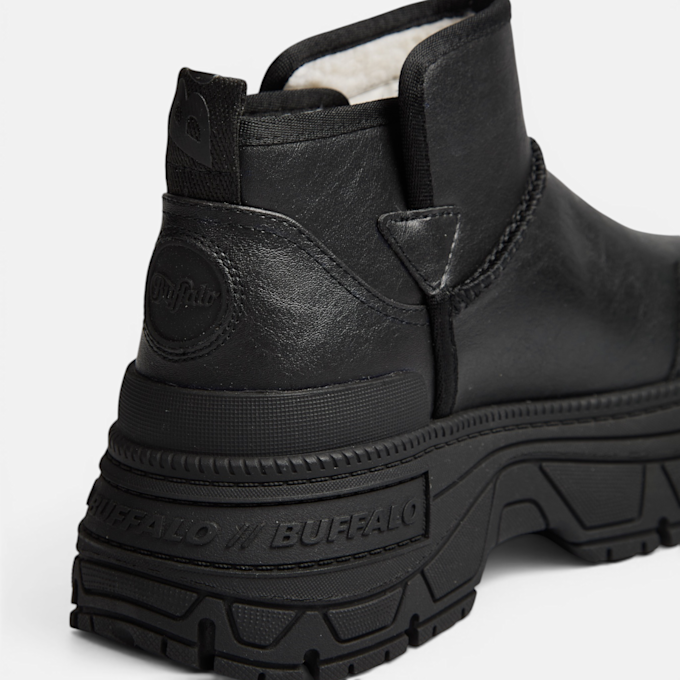 Buffalo FUSION SLIP ON LO WARM - VEGAN NAPPA schwarz 104684 4