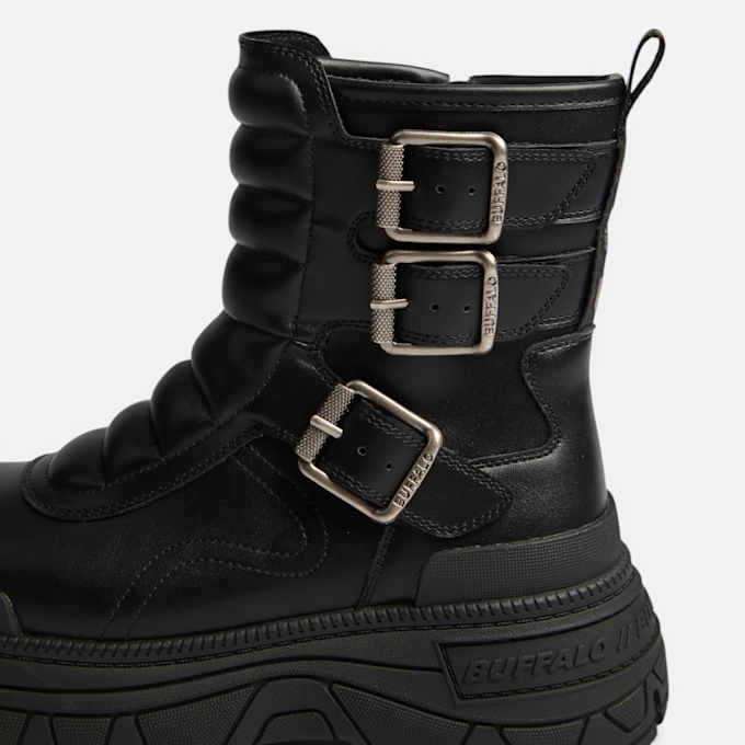 Buffalo FUSION BIKER MID - VEGAN NAPPA black 104681 4