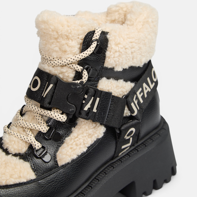 Buffalo ASPEN COM MID WARM - VEGAN NUBUCK/FUR beige 104711 4