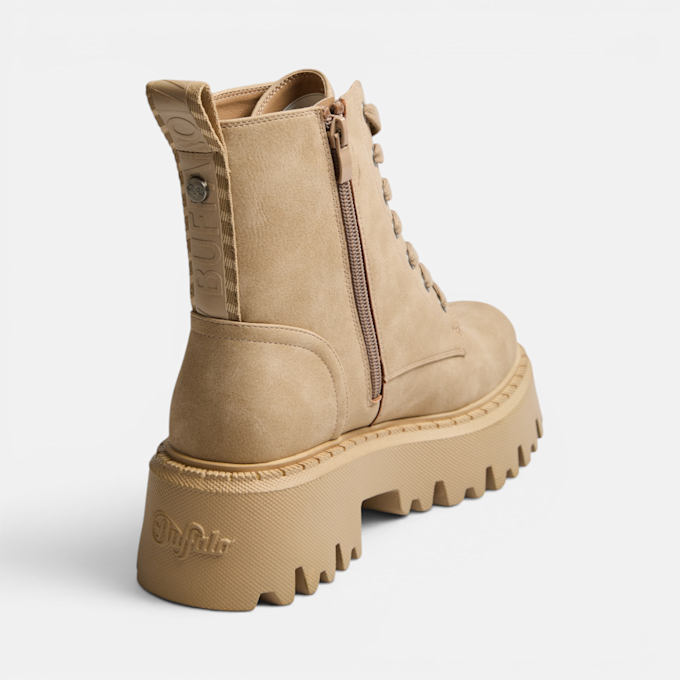 Buffalo ASPEN LACE UP MID WARM - VEGAN NUBUCK beige 104712 3