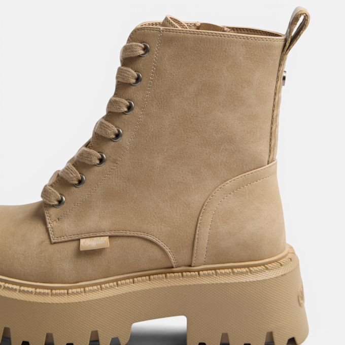 Buffalo ASPEN LACE UP MID WARM - VEGAN NUBUCK beige 104712 4