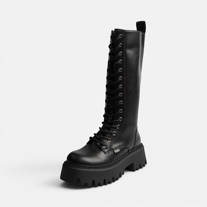 Buffalo ASPEN LACE UP HI - VEGAN NAPPA black 104726 2