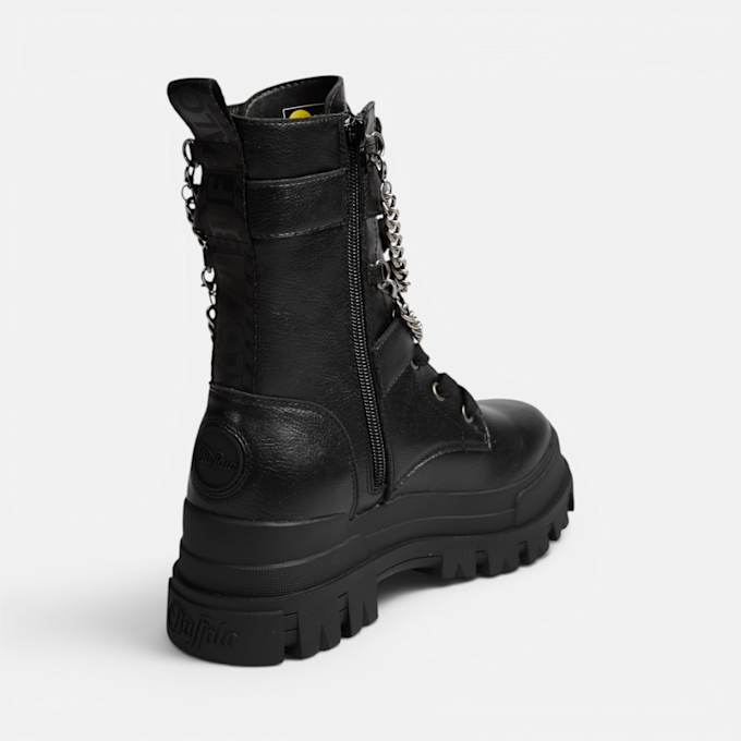 Buffalo ASPHA LACE UP BIKER - VEGAN NAPPA black 104840 3