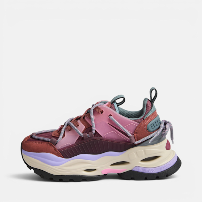 Buffalo TRIPLET LACE - VEGAN NUBUCK/NYLON rosa 104855 1