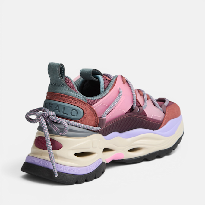Buffalo TRIPLET LACE - VEGAN NUBUCK/NYLON light pink 104855 3