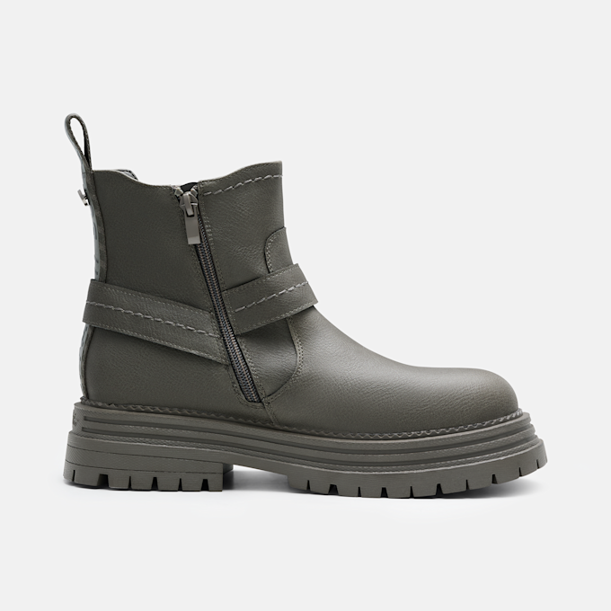 Buffalo LENNOX CHELSEA BIKER LO - VEGAN NUBUCK Grau 104893 2