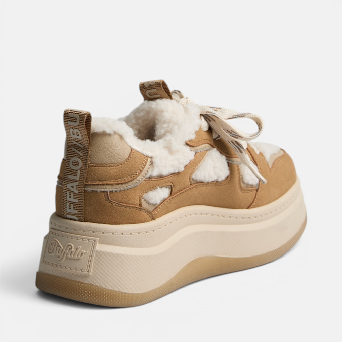 Buffalo CELES TEDDY LO - VEGAN NUBUCK/FUR beige 104909 3