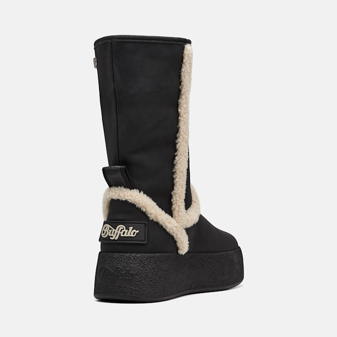 Buffalo JUKA FOLD BOOT WARM - VEGAN NAPPA black 104916 4