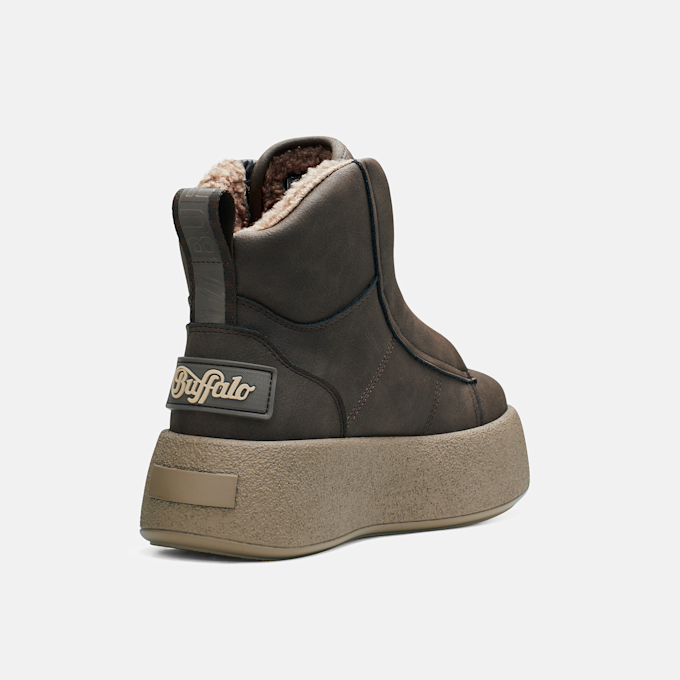 Buffalo JUKA LACE UP MID WARM - VEGAN NUBUCK brown 104929 4