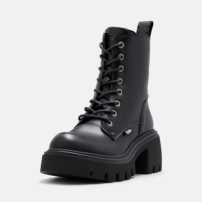 Buffalo ZENA LACE UP MID - VEGAN NAPPA black 105964 2