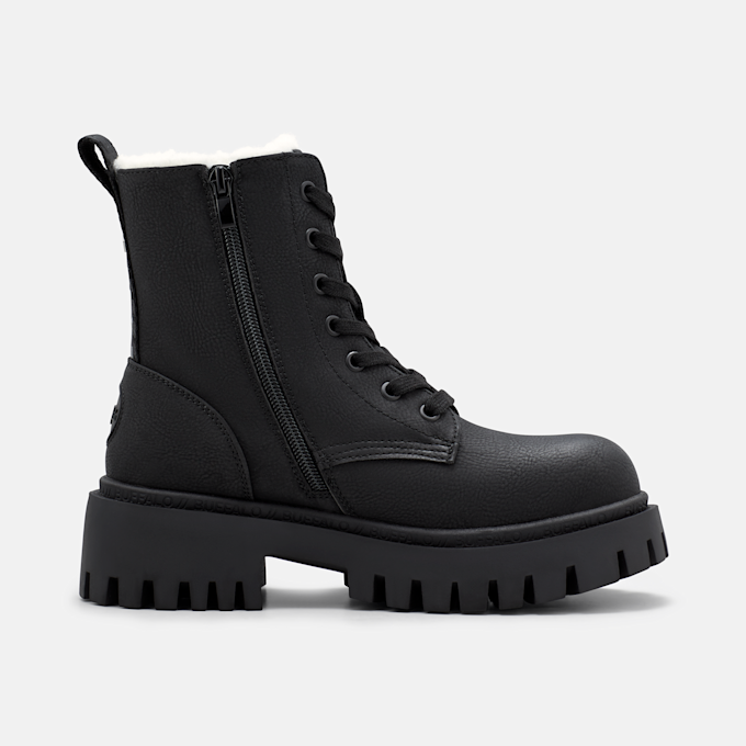 Buffalo ZANOS LACE UP MID WARM - VEGAN NUBUCK black 105970 3