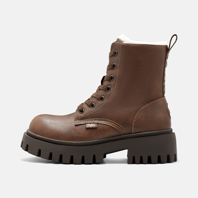 Buffalo ZANOS LACE UP MID WARM - VEGAN NAPPA brown 105977 1