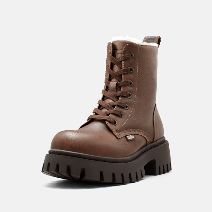 Buffalo ZANOS LACE UP MID WARM - VEGAN NAPPA brown 105977 2