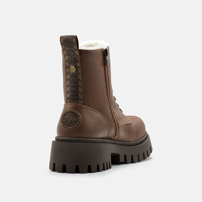 Buffalo ZANOS LACE UP MID WARM - VEGAN NAPPA brown 105977 4