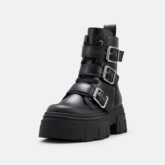 Buffalo ZARTO BOOT BUCKLE MID - VEGAN NAPPA black 105983 2
