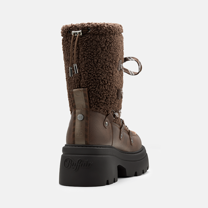 Buffalo ZAVEN SNOW - VEGAN NAPPA/FUR brown 106088 4