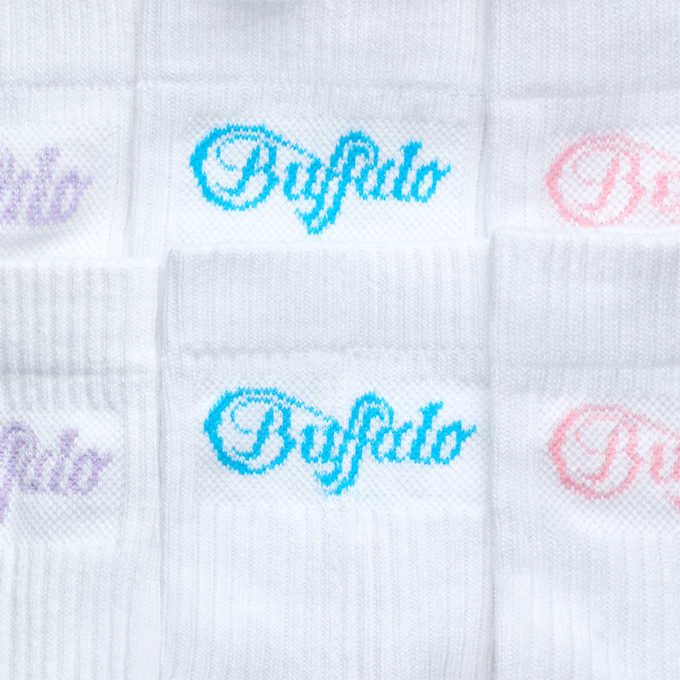 Buffalo Logo Quarter Socks (3 Pack) Weiss 106328 2