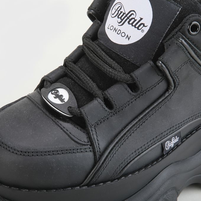 Buffalo Classic Low BS Leather noir 62403 2