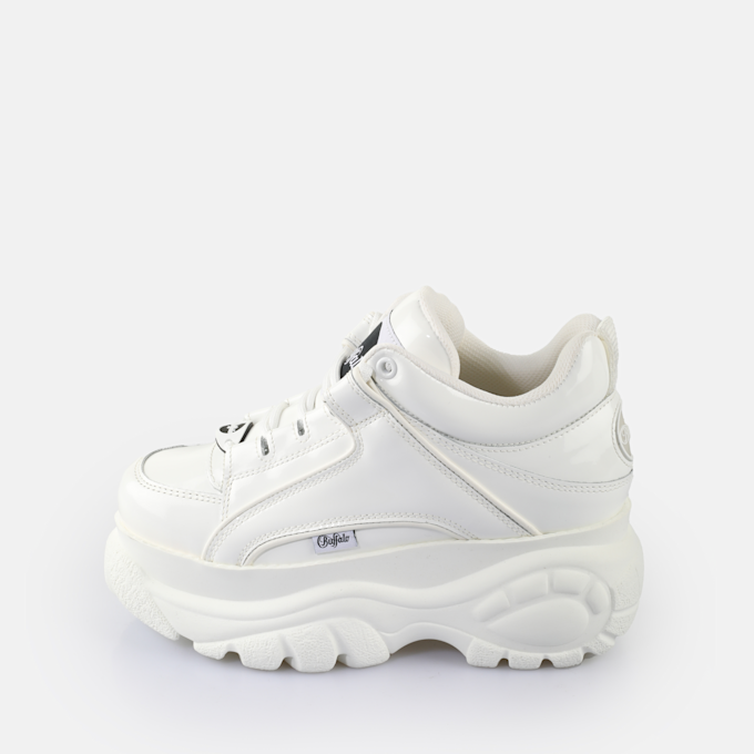 Buffalo Classic Low Patent Leather white 62418 1