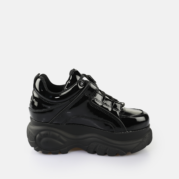 Buffalo Classic Low Patent Leather nero 62416 5