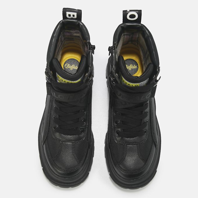 Buffalo Aspha COM 1 Lace Up MID negro 62875 3