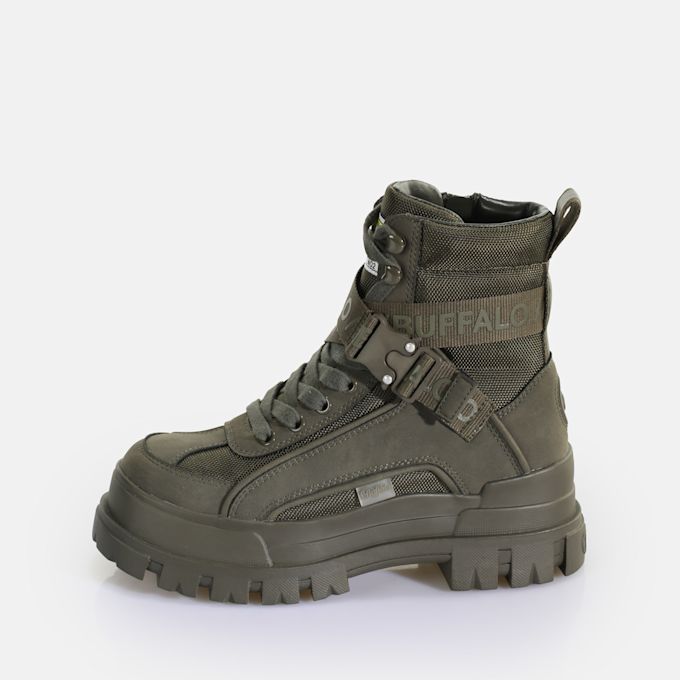 Buffalo Aspha COM 1 Lace Up MID verde 63556 2