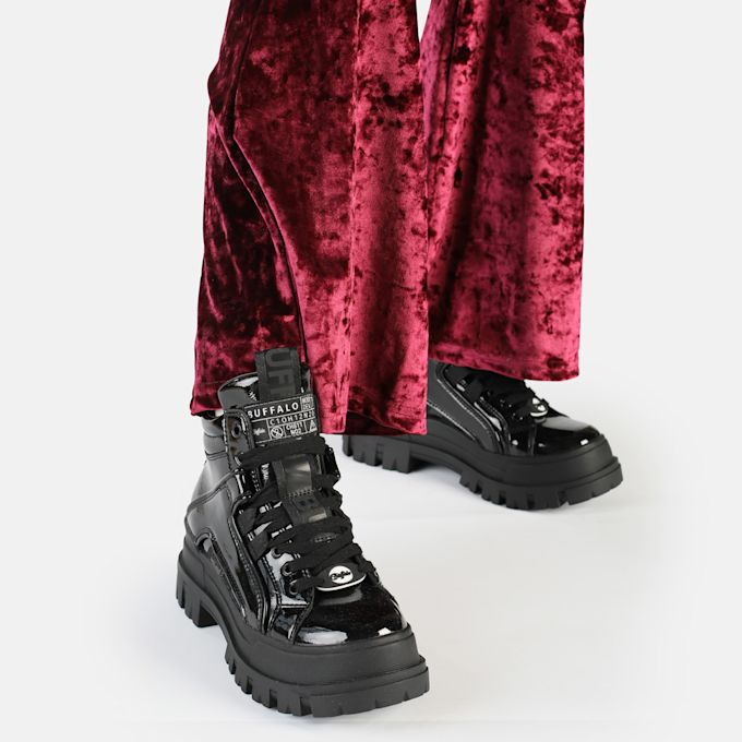 Buffalo Aspha NC MID Laceup black 63698 2