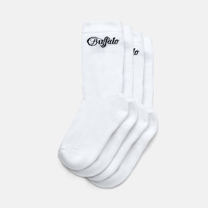 Buffalo Logo Crew Socks (2 Pack) Weiß 64426 1