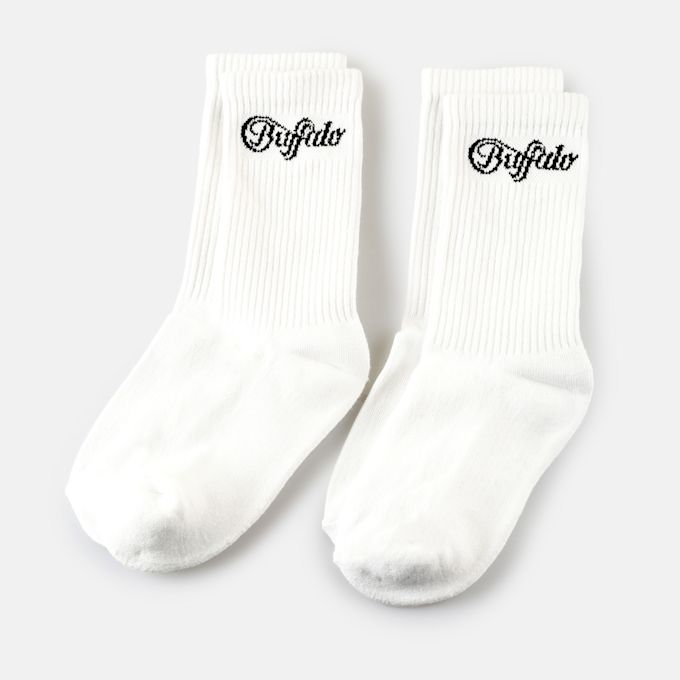 Buffalo Logo Crew Socks (2 Pack) Weiss 64426 1