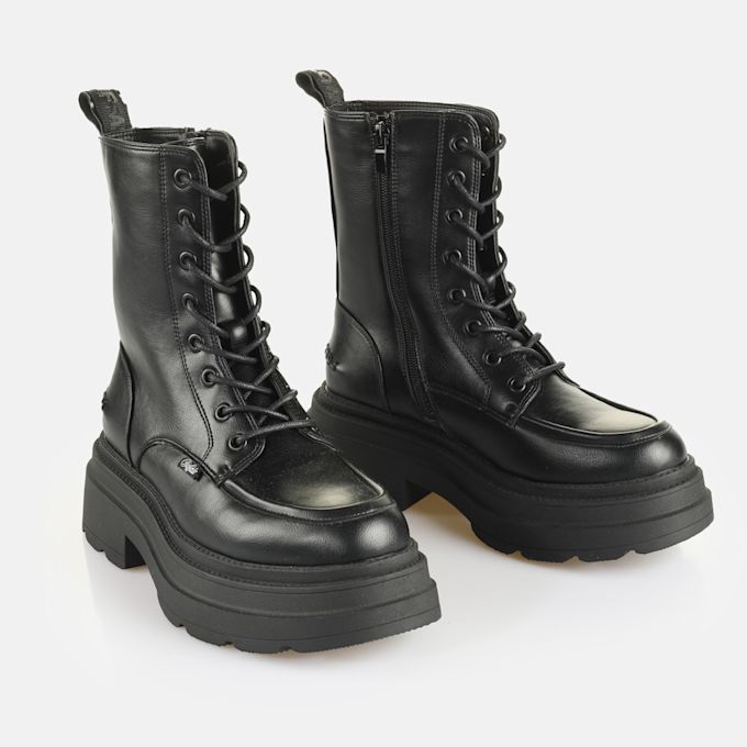 Buffalo BFL // MARS LACE UP - VEGAN NAPPA - BLACK noir 64886 3