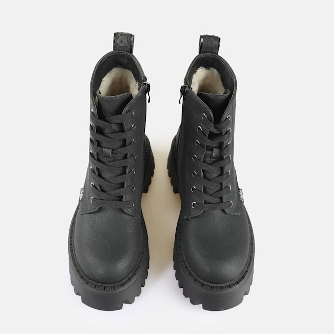 Buffalo Aspen Lace Up Warm schwarz 65058 2