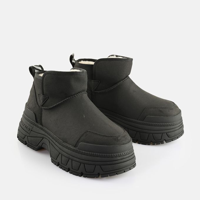 Buffalo Fusion Slip ON LO Warm schwarz 65191 2