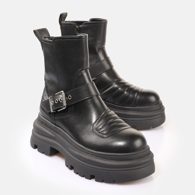 Buffalo Dione Biker Boot MID schwarz 91226 3