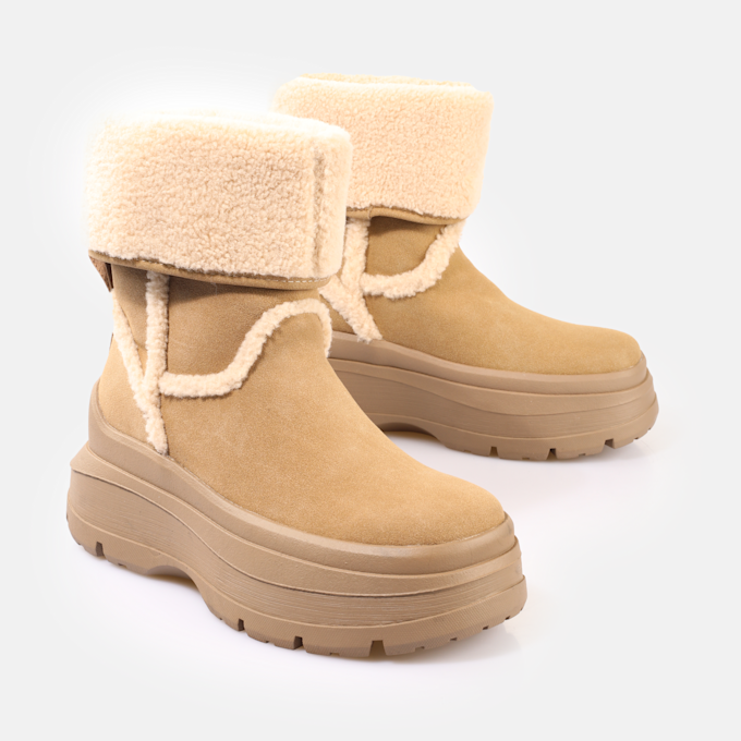 Buffalo Olympia Fold Boot Warm beige 91223 3