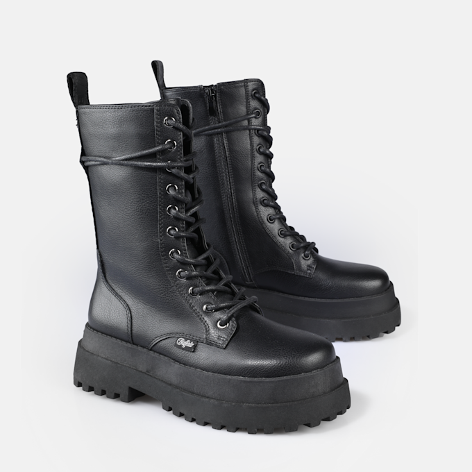 Buffalo Pluto Lace Up MID schwarz 91239 3