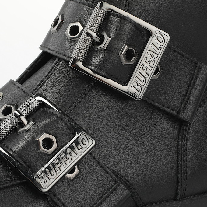 Buffalo Pluto Zip Buckle nero 94051 3