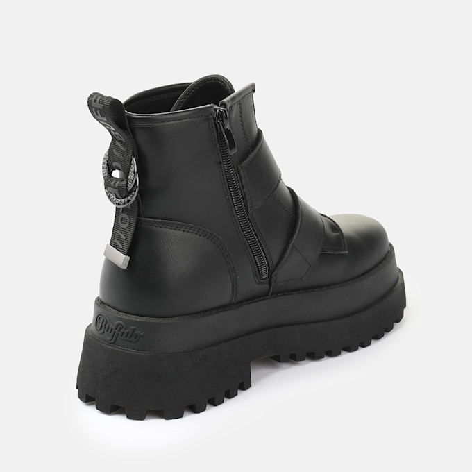 Buffalo Pluto Zip Buckle nero 94051 4