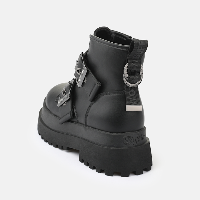 Buffalo Pluto Zip Buckle negro 94051 5