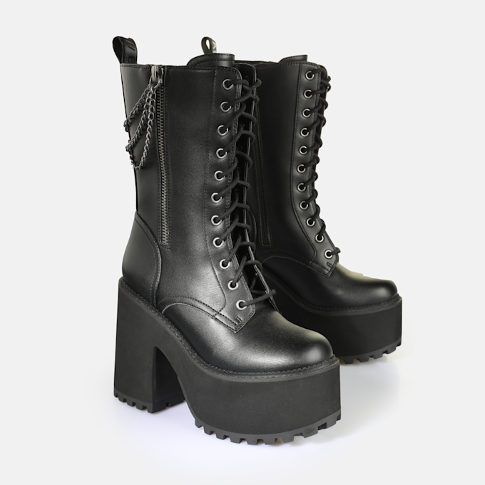 Buffalo Killah Lace Up HI Chain negro 92494 3