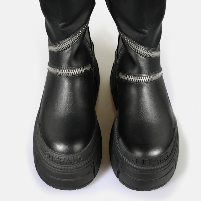 Buffalo Gospher Boot HI Zip nero 92506 2
