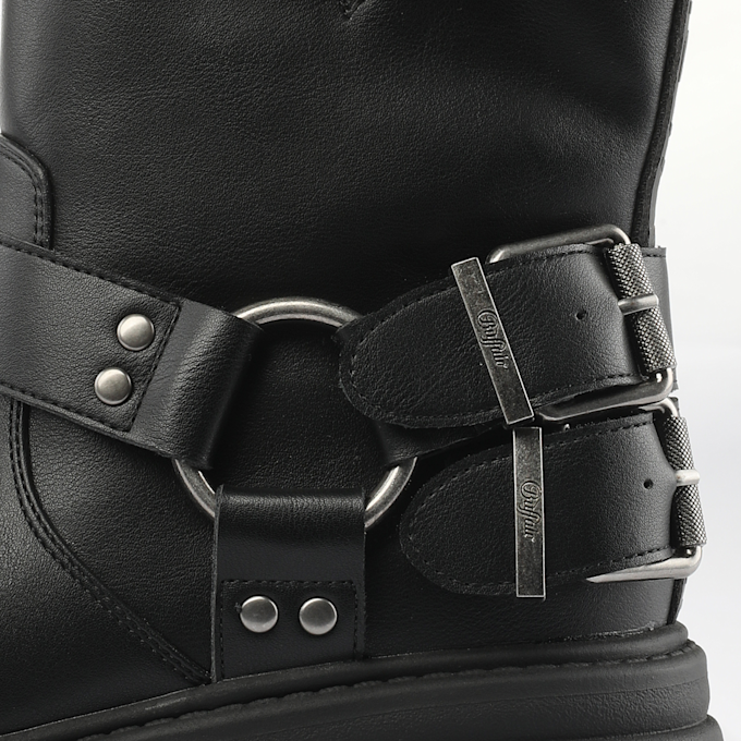 Buffalo Zaven Bootie Biker negro 93025 3