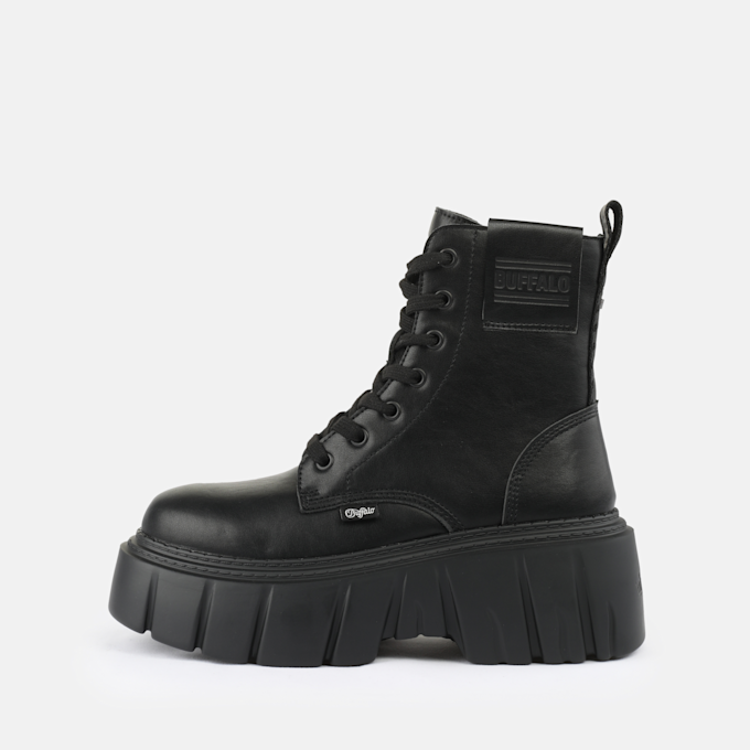 Buffalo Zespher Lace Up MID noir 93036 1