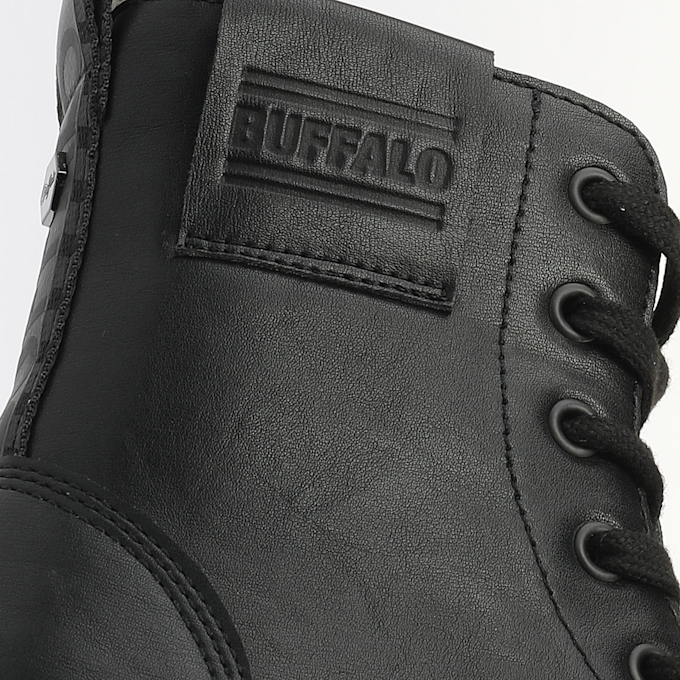 Buffalo Zespher Lace Up MID noir 93036 4
