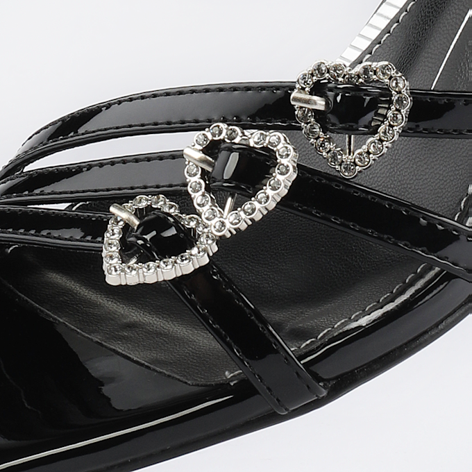 Buffalo Kaida Sandal Heart nero 97353 4
