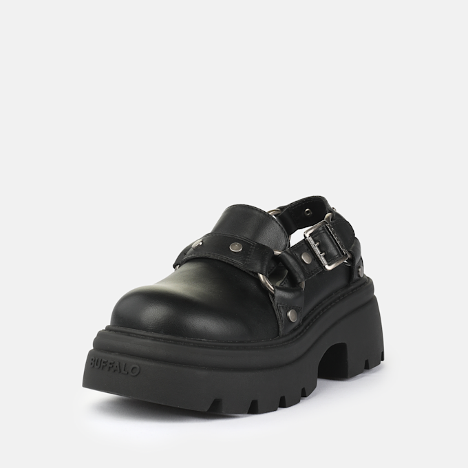 Buffalo Vega Clog Buckle black 97302 2