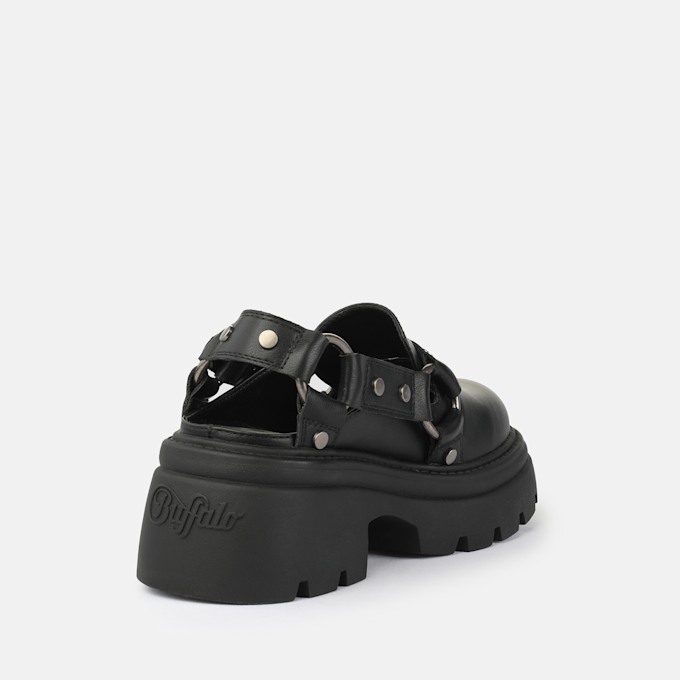 Buffalo Vega Clog Buckle black 97302 3