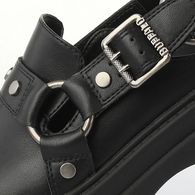 Buffalo Vega Clog Buckle black 97302 4