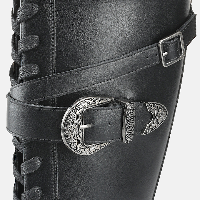 Buffalo Jupiter West Lace Up High negro 102319 5