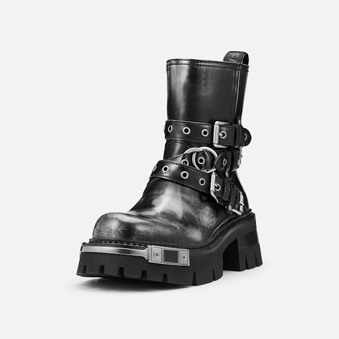 Buffalo SORAYA HEAVY BIKER MID - VEGAN NAPPA Grau 104577 3