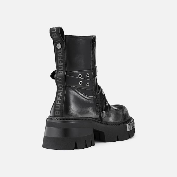 Buffalo SORAYA HEAVY BIKER MID - VEGAN NAPPA grey 104577 4